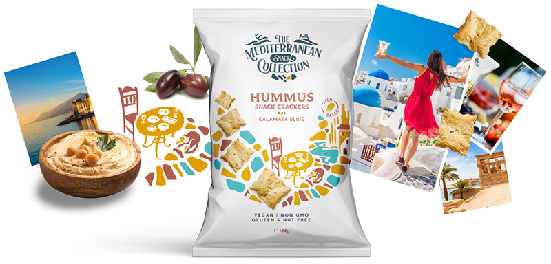 Mediterranean cizrnové krekry s olivami Kamamata 100g 2